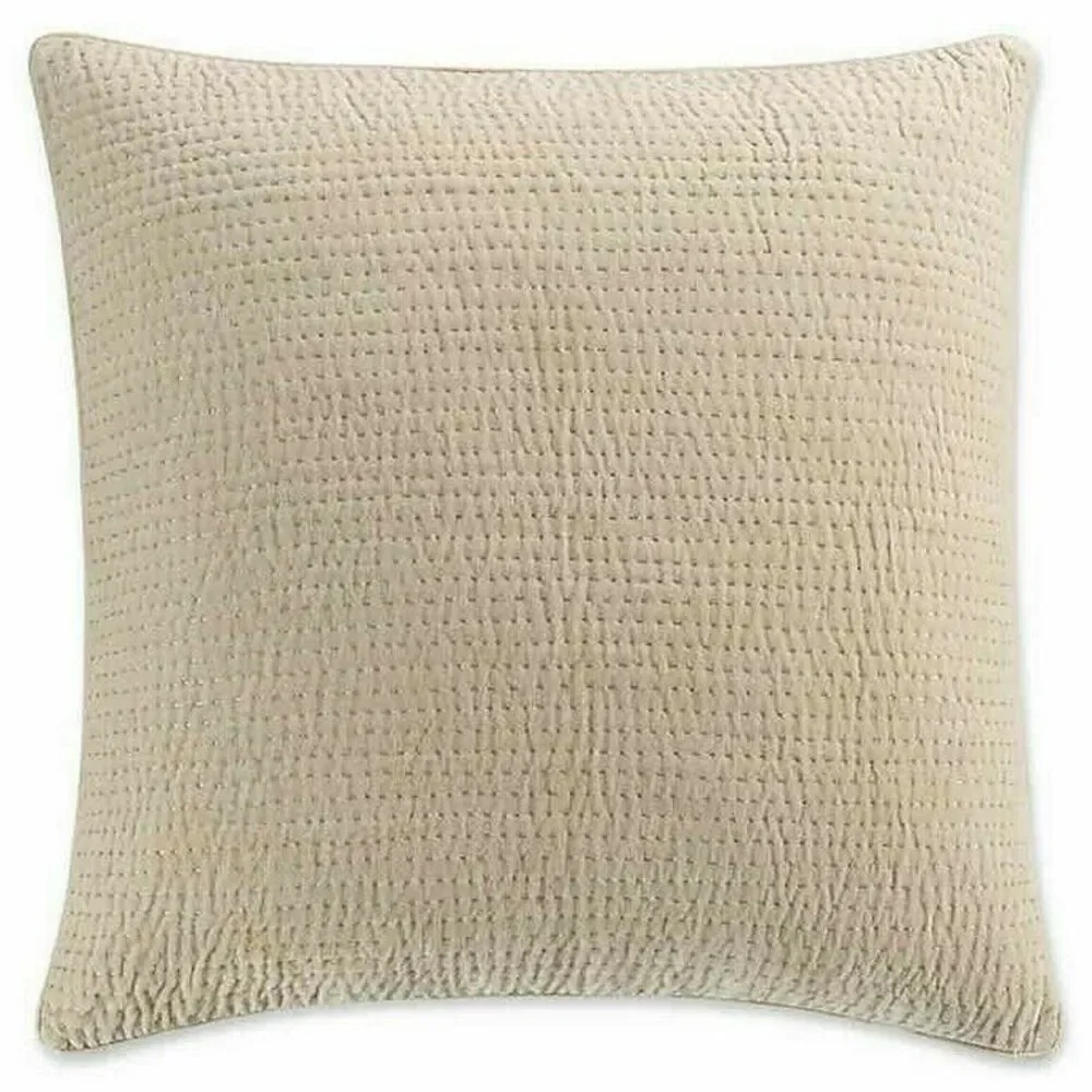 Kas Room Amara Euro Pillow Sham Shams European Light Gold Beige Dorm Set of 2